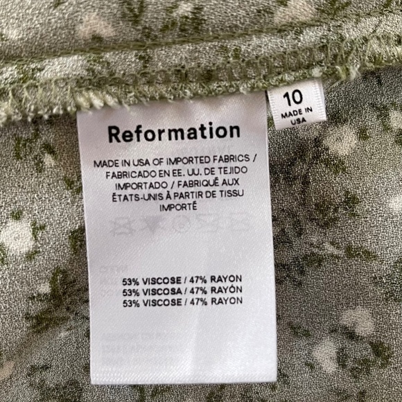 Reformation Lacey Sun Dress Floral Midi Feminine Coquette Cottagecore Green 10 - Picture 13 of 16